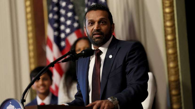 FILE PHOTO: Kash Patel is sworn in as FBI director, in Washington