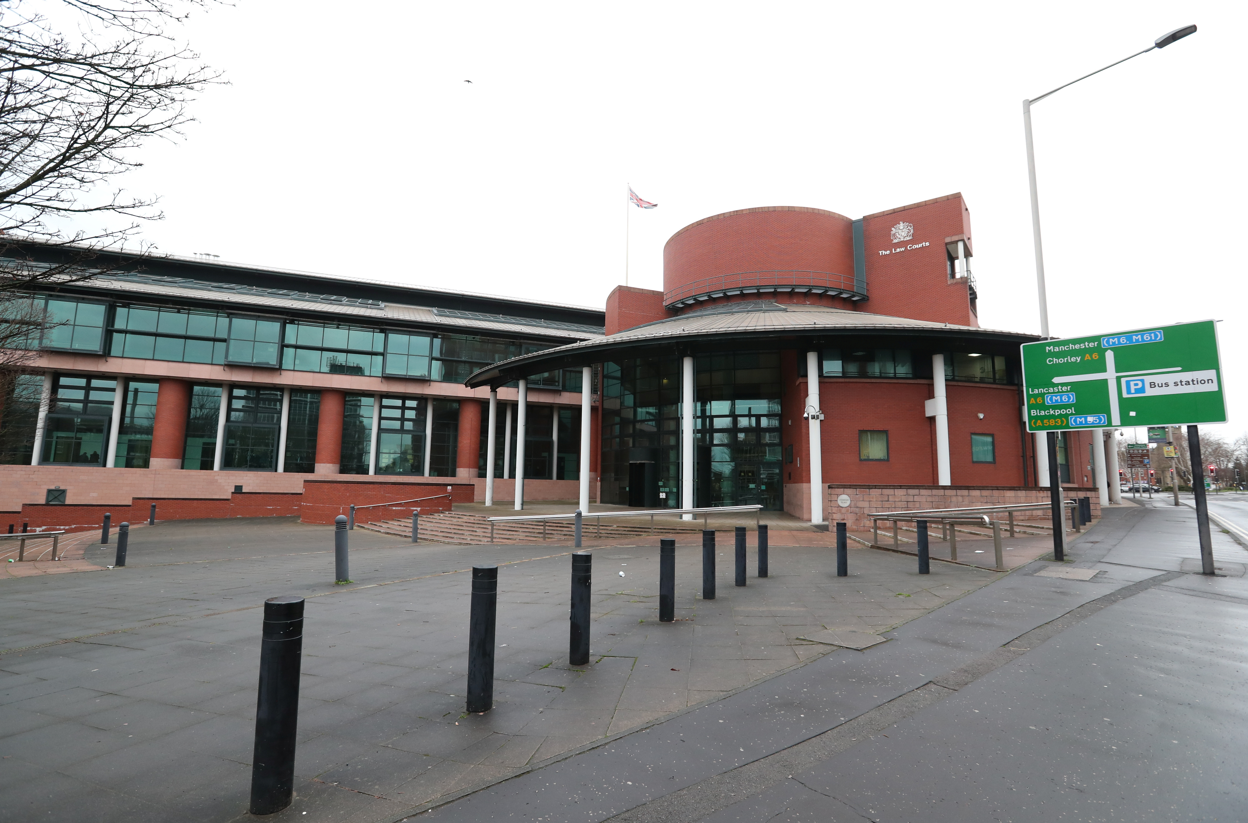 General view of the entrance to the Preston Crown Court