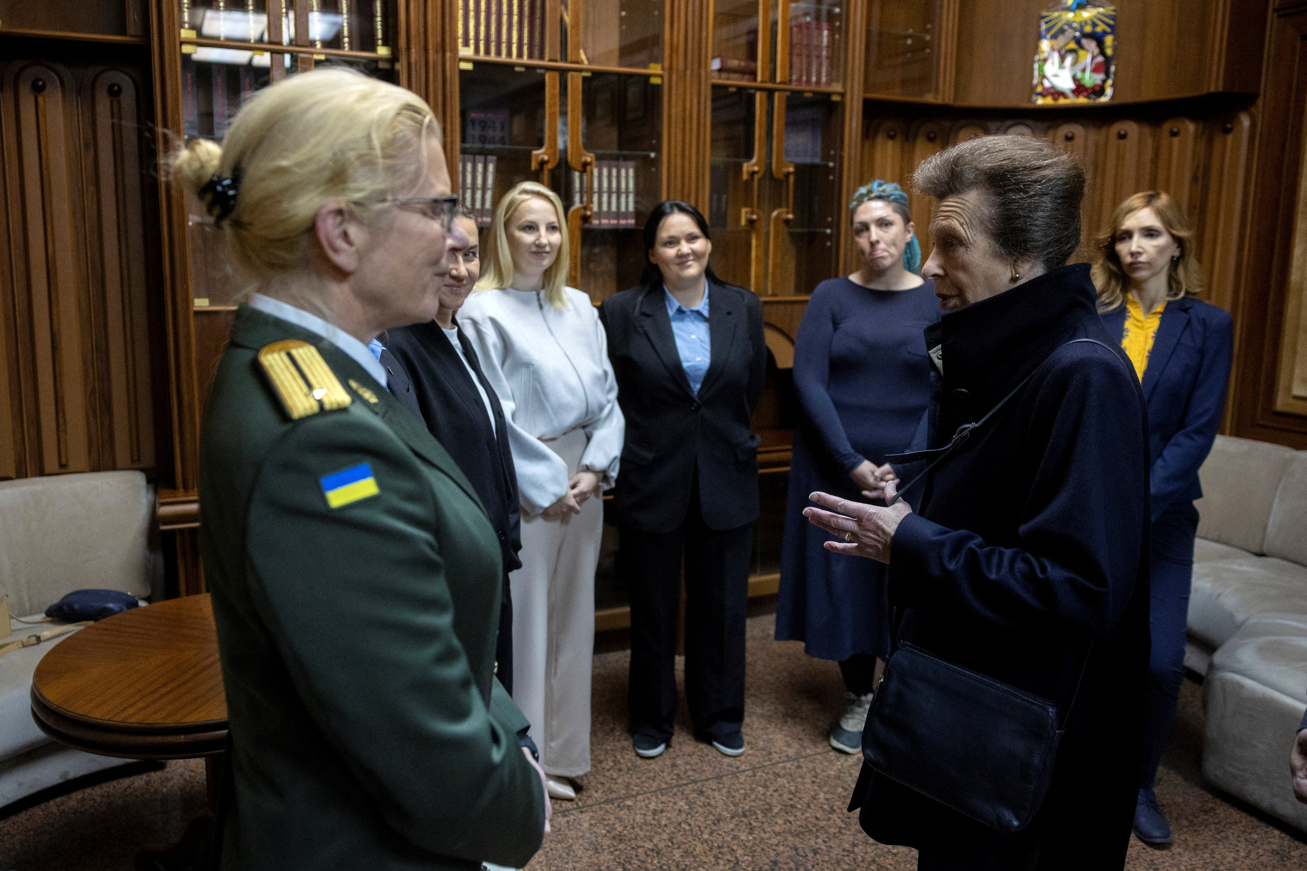 Britain's Anne, Princess Royal, visits Kyiv