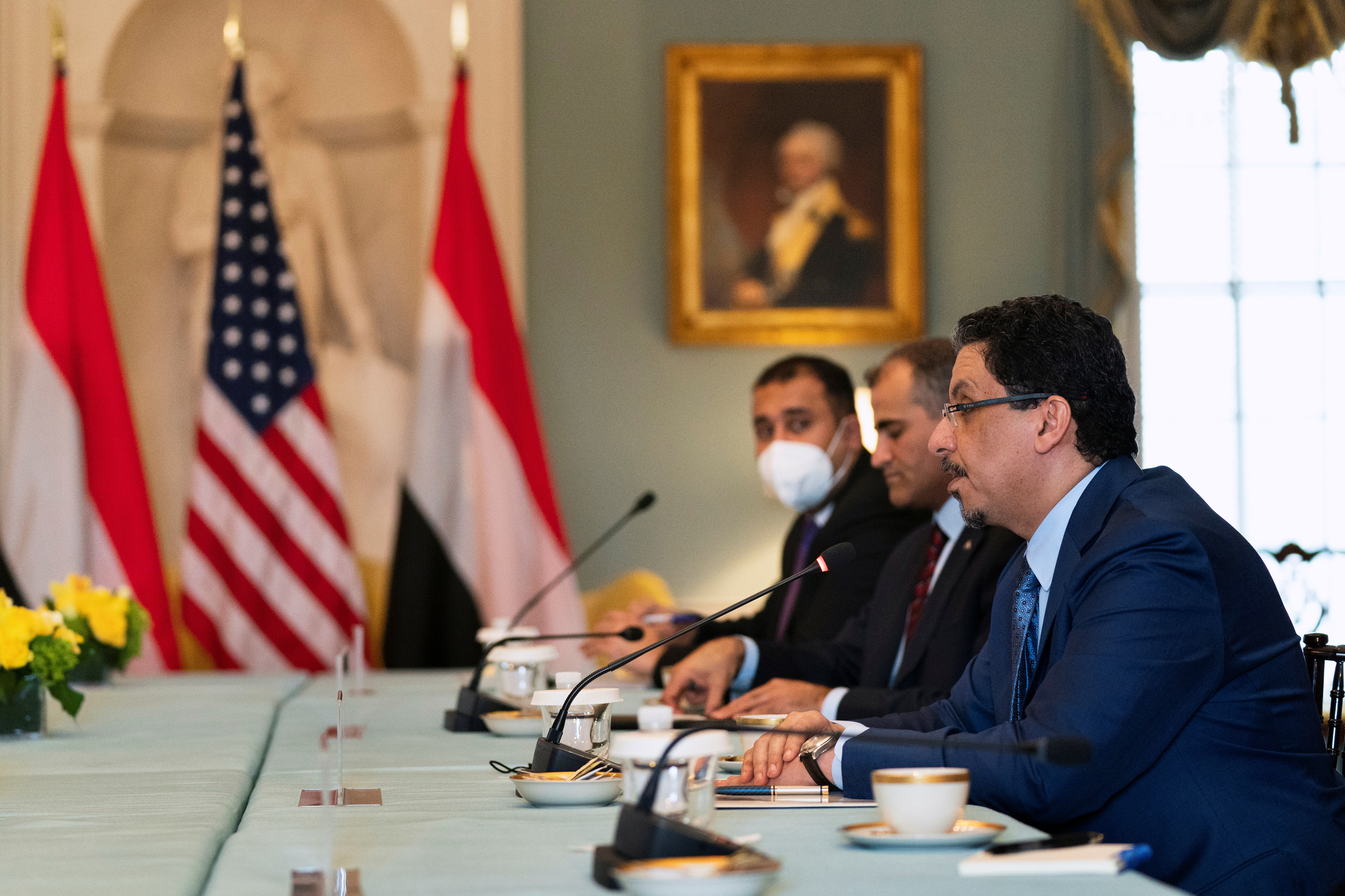 U.S. Secretary of State Blinken hosts Yemeni FM Awad Bin Mubarak, in Washington