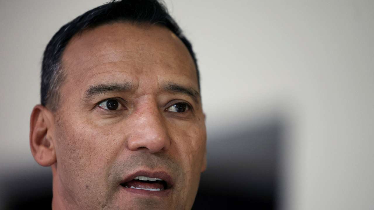 Colombian Minister of Defense, Pedro Arnulfo Sanchez, speaks during an interview with Reuters in Bogota