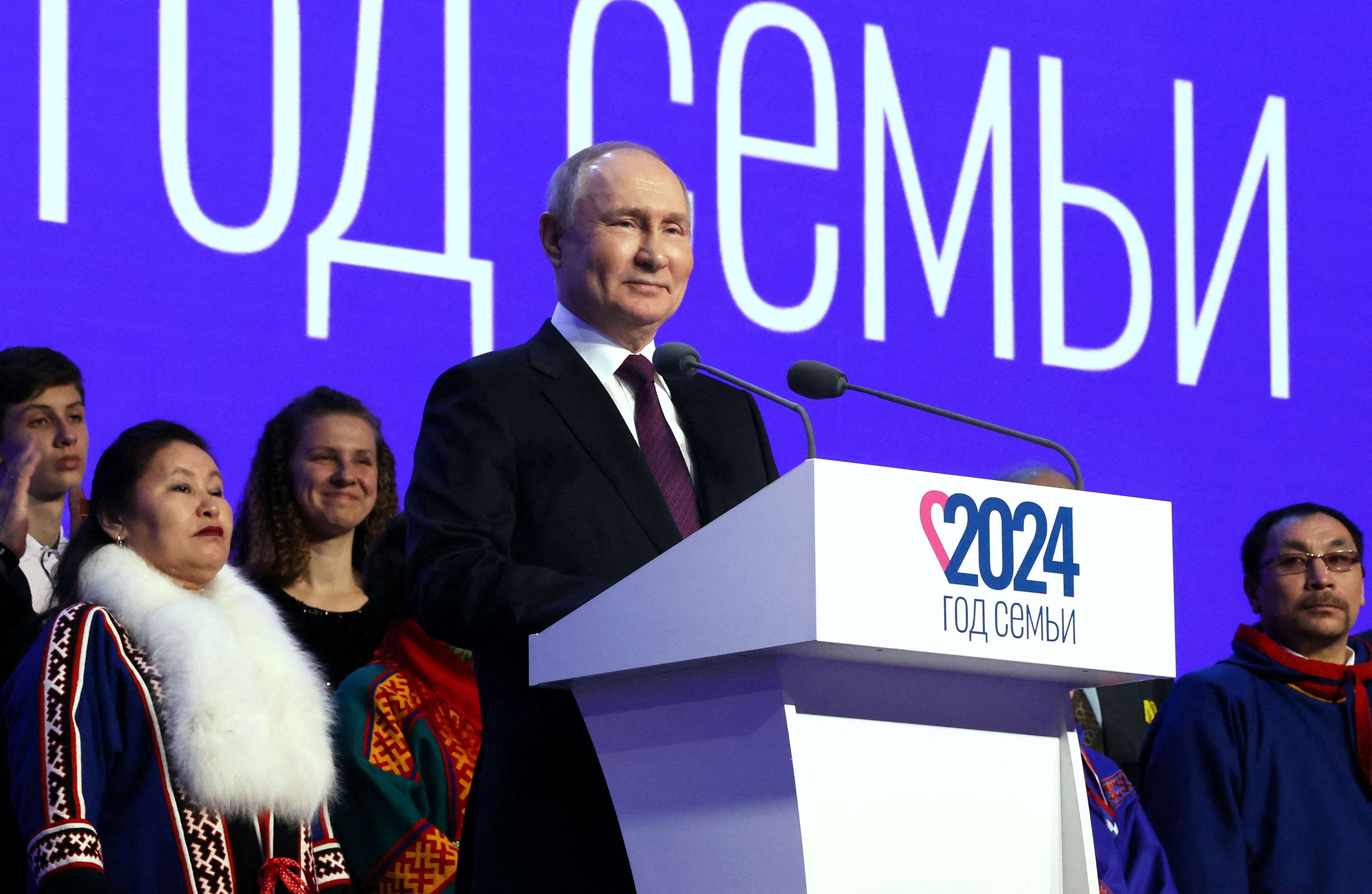 FILE PHOTO: Russian President Putin speaks at the Family - Loved Ones all-Russian family forum in Moscow
