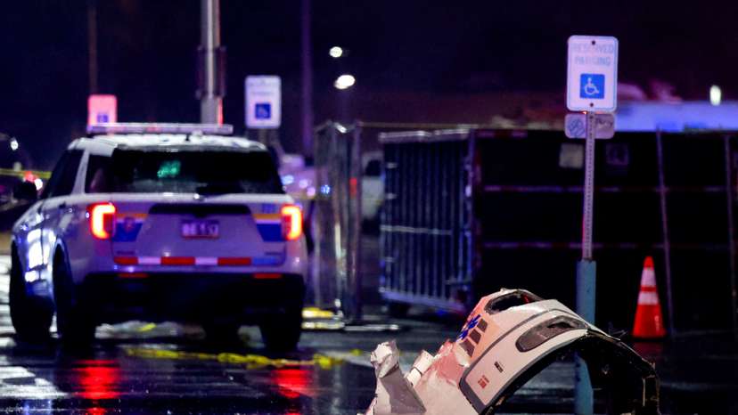 FILE PHOTO: Aftermath of a plane crash in Philadelphia
