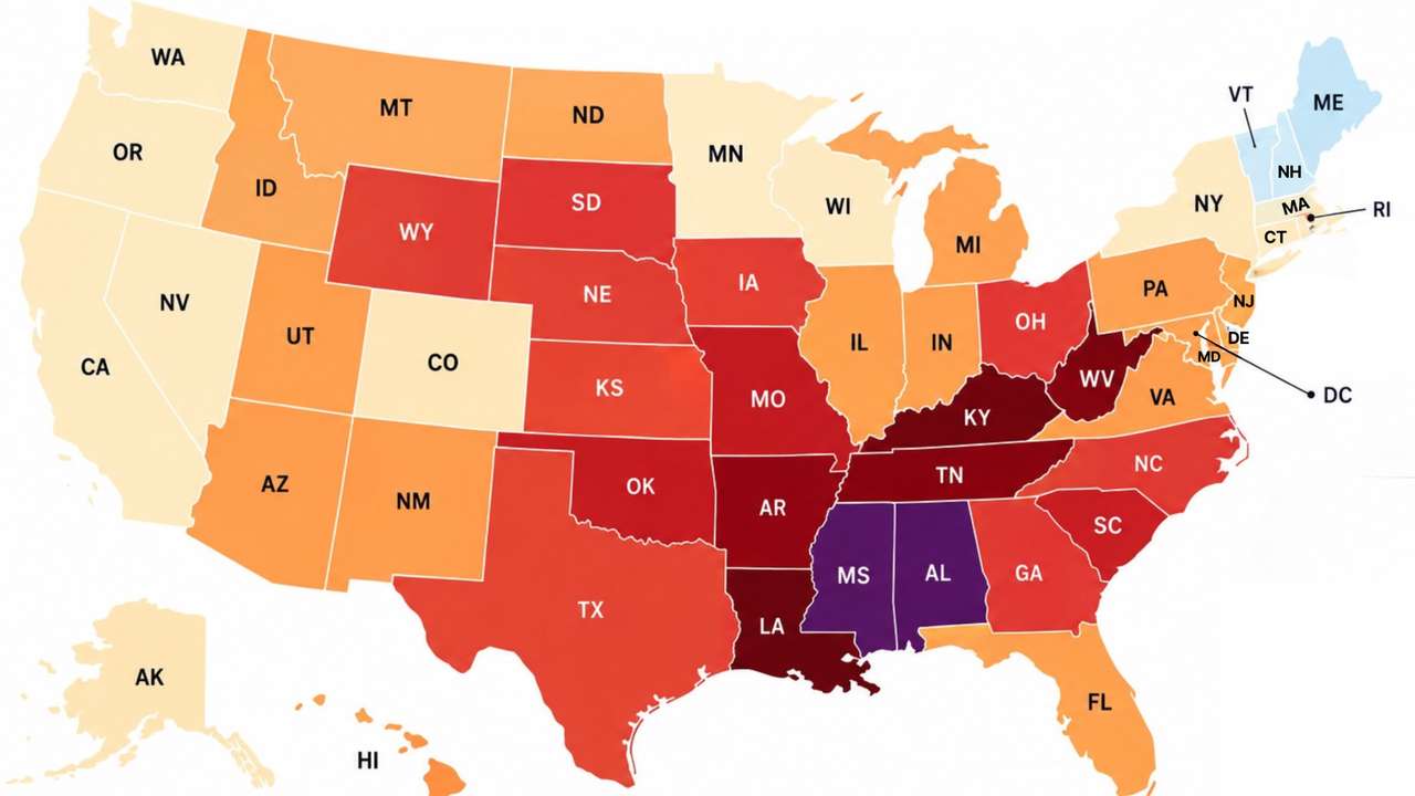 Belief in God remains highest in the US South and lowest in the Northeast