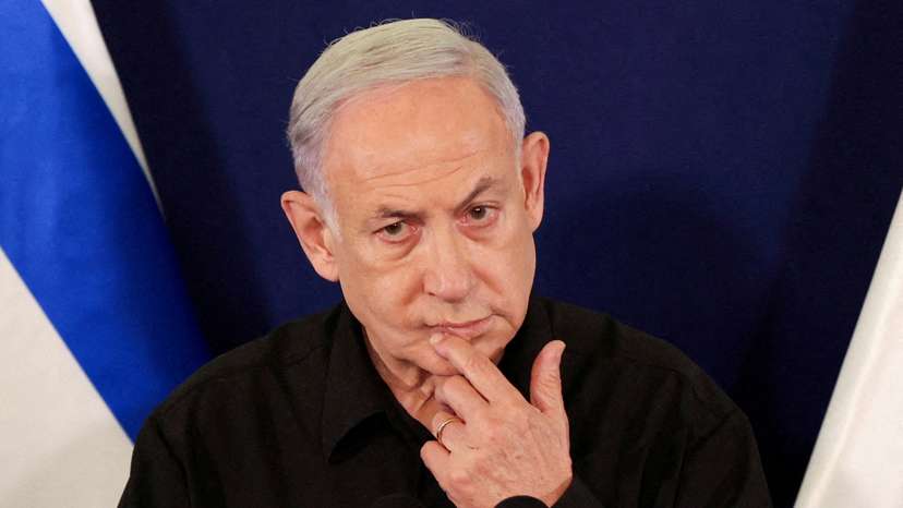 FILE PHOTO: Israeli Prime Minister Netanyahu holds a press conference in Tel Aviv
