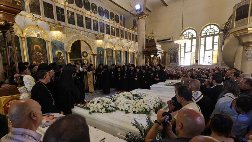 Funeral of suicide bombing victims, in Damascus