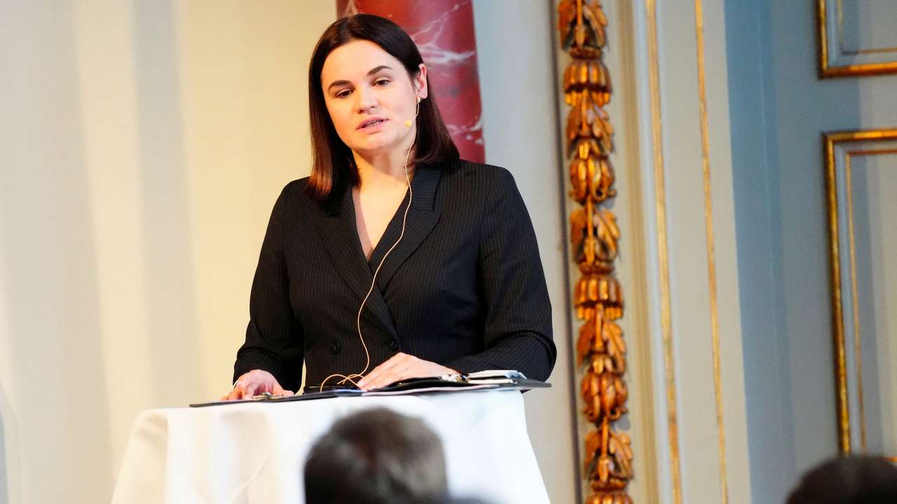 Sviatlana Tsikhanouskaya receives the 'European of the Year' prize in Copenhagen