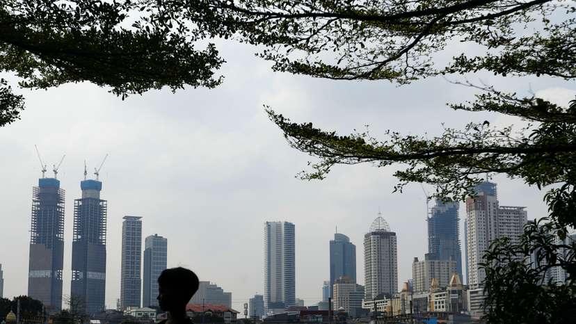 General view of the city skyline of Indonesian capital Jakarta