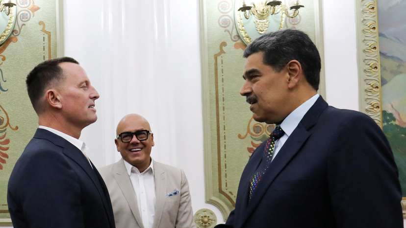 Venezuela’s President Maduro and U.S. President Trump’s envoy Grenell meet, in Caracas