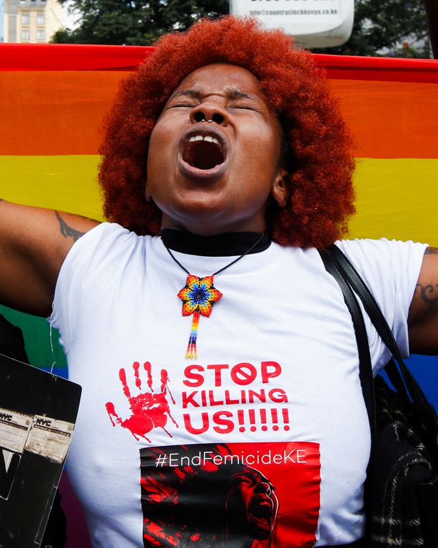 Protest demanding an end to femicides in Nairobi
