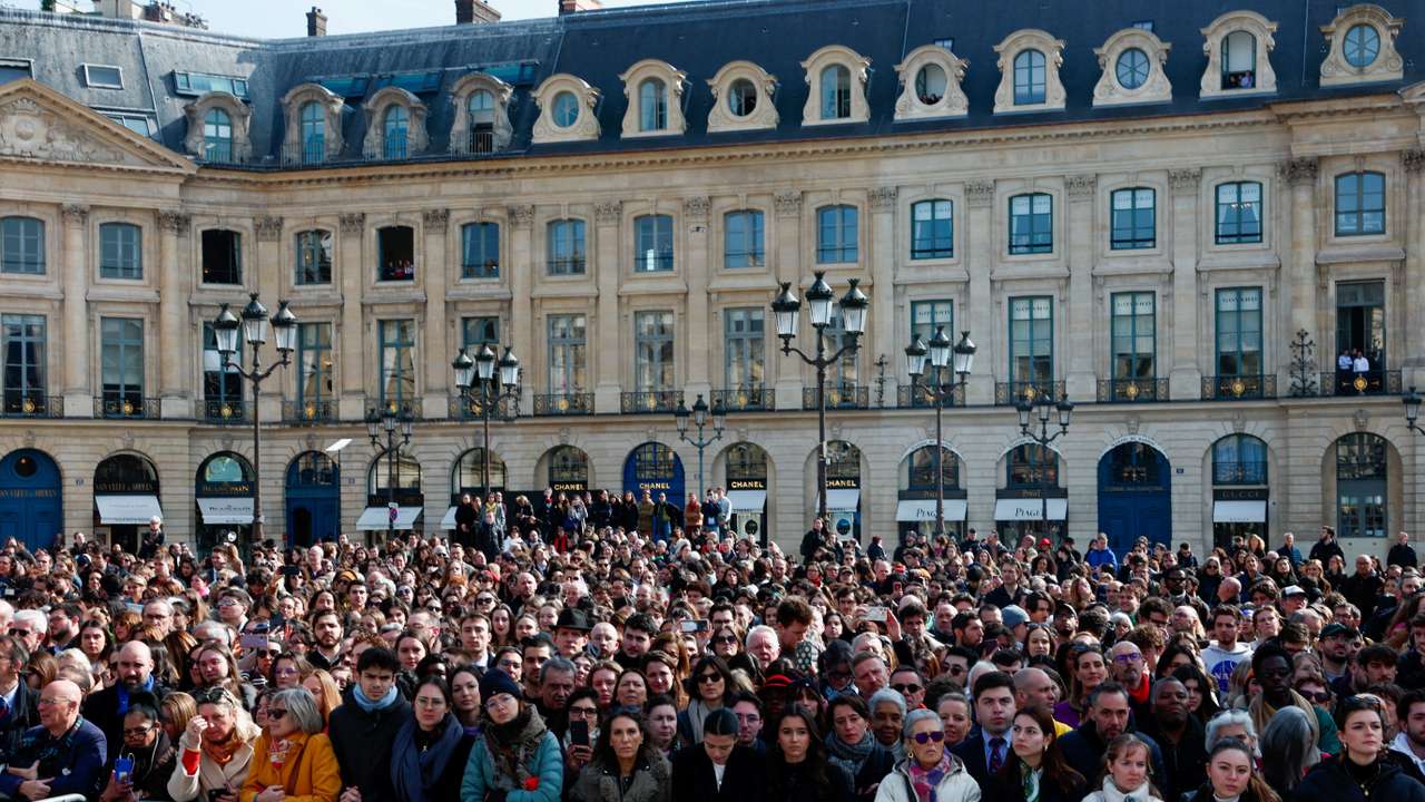 Ceremony to seal right to abortion in French constitution, on International Women's Day, in Paris