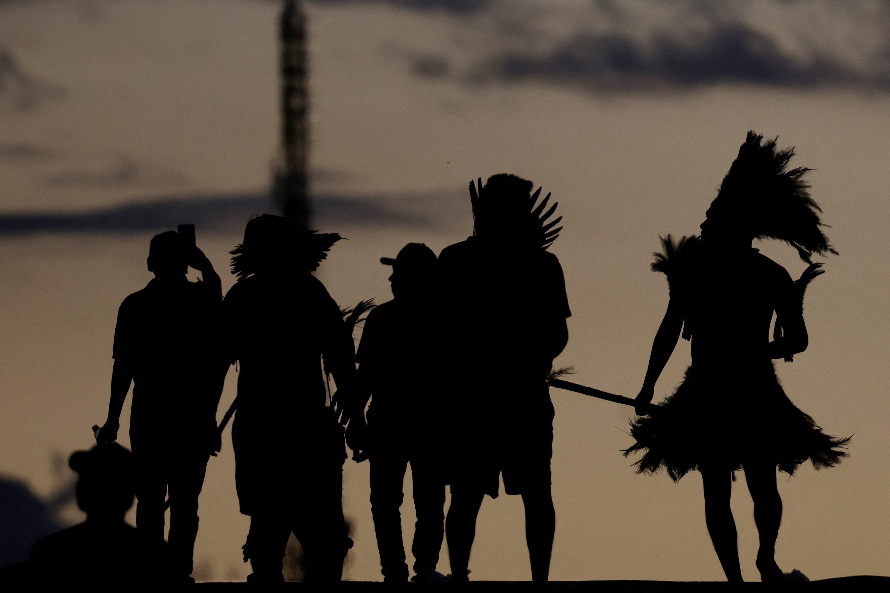 Indigenous people take part in the Terra Livre (Free Land) protest in Brasilia