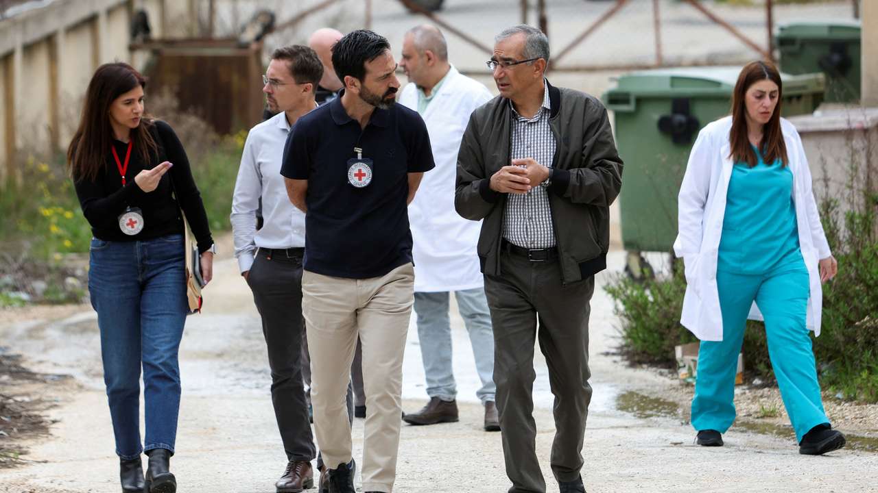 The Middle East chief of The International Committee of the Red Cross, Fabrizio Carboni, visits Marjayoun Hospital