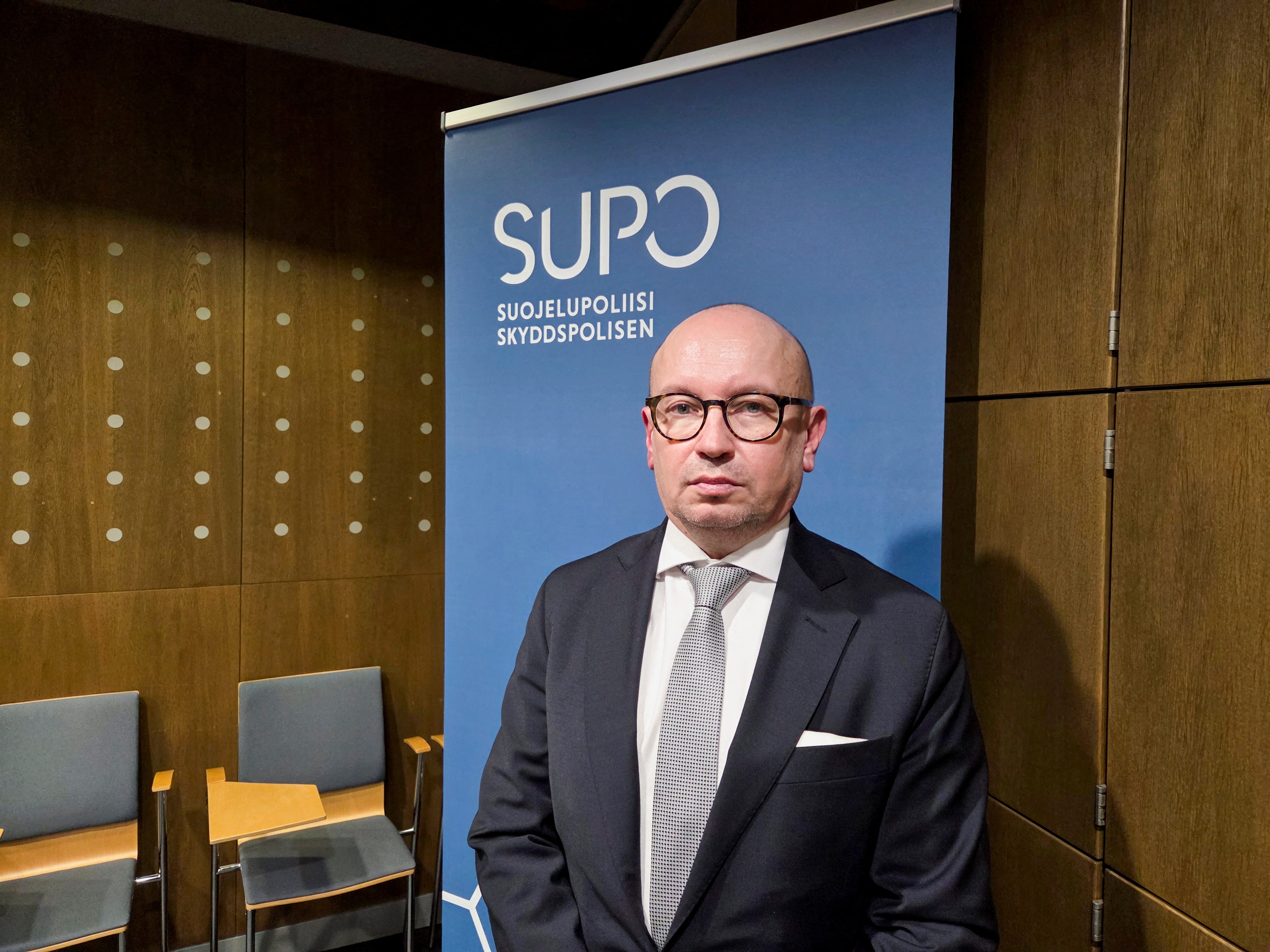 Juha Martelius, head of Finland’s security and intelligence service Supo, poses for a picture in Helsinki