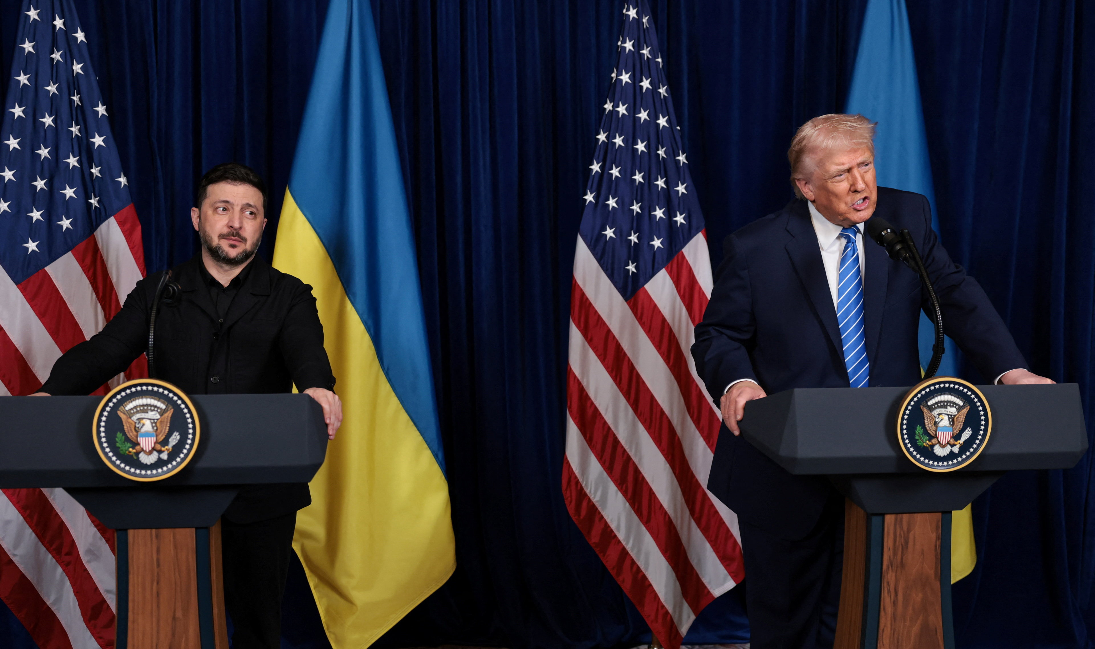 U.S. President Trump meets Ukrainian President Zelenskiy in Florida