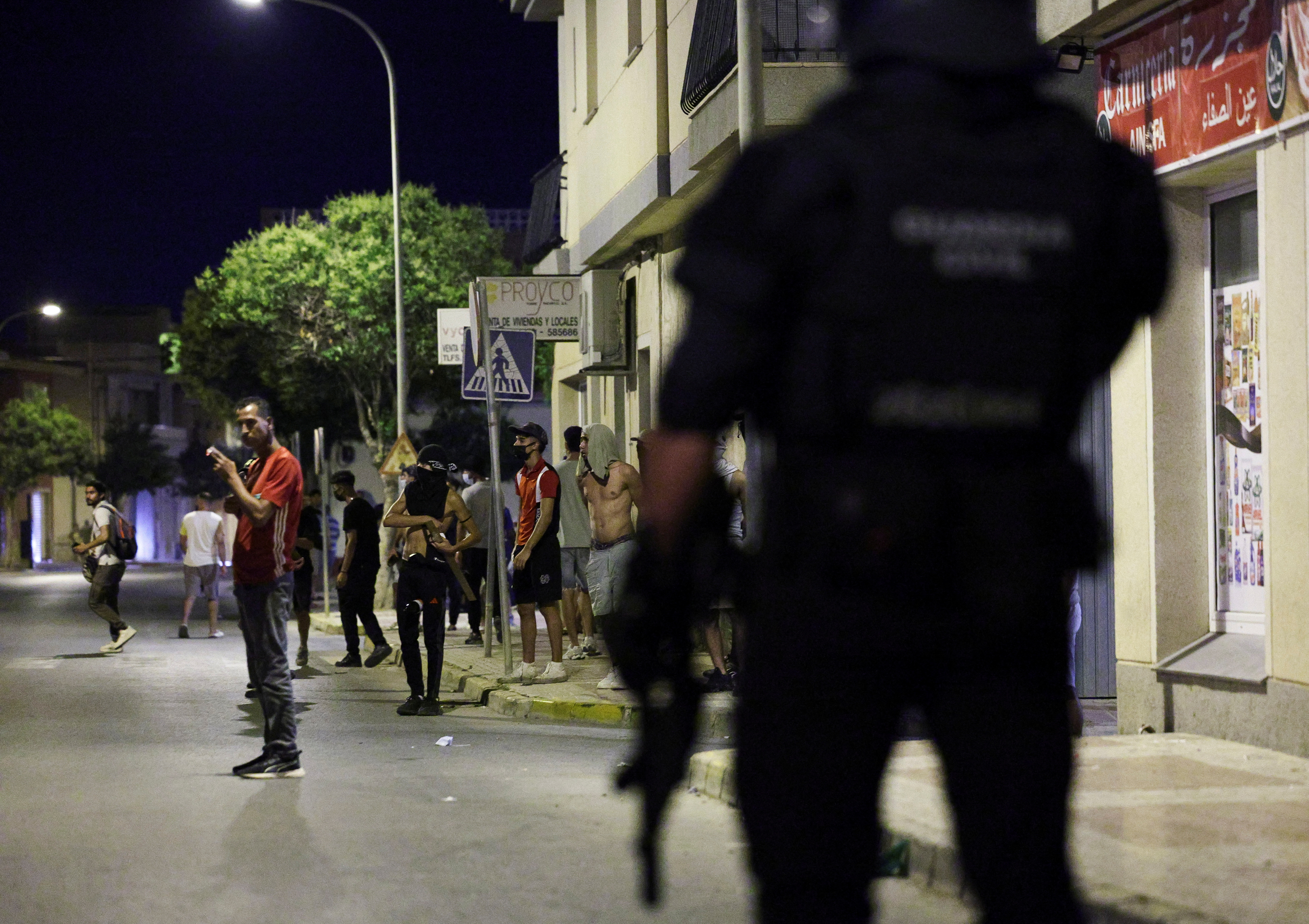 Anti-migrant unrest following an attack on an elderly man by unknown assailants earlier in the week, in Torre Pacheco