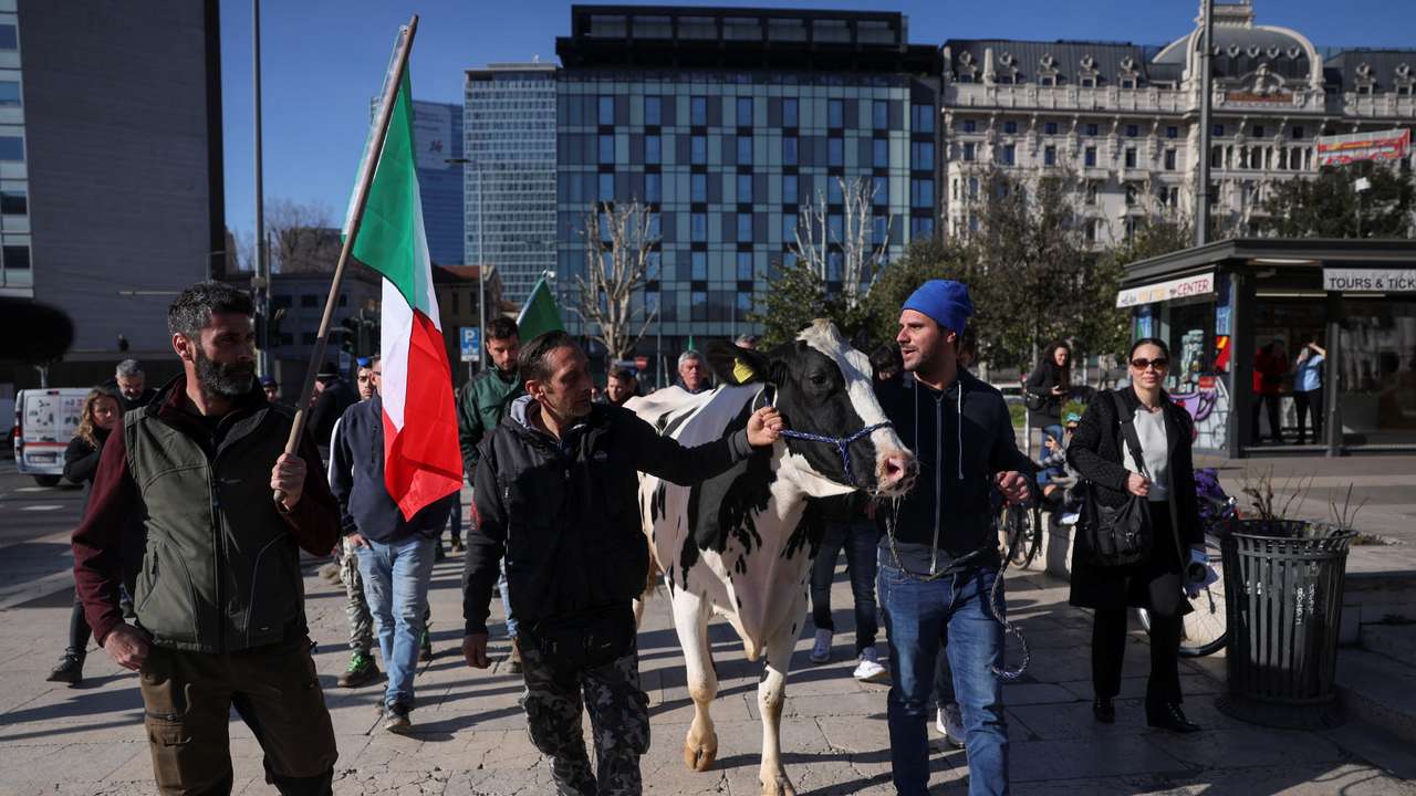 Farmers' protest in Milan
