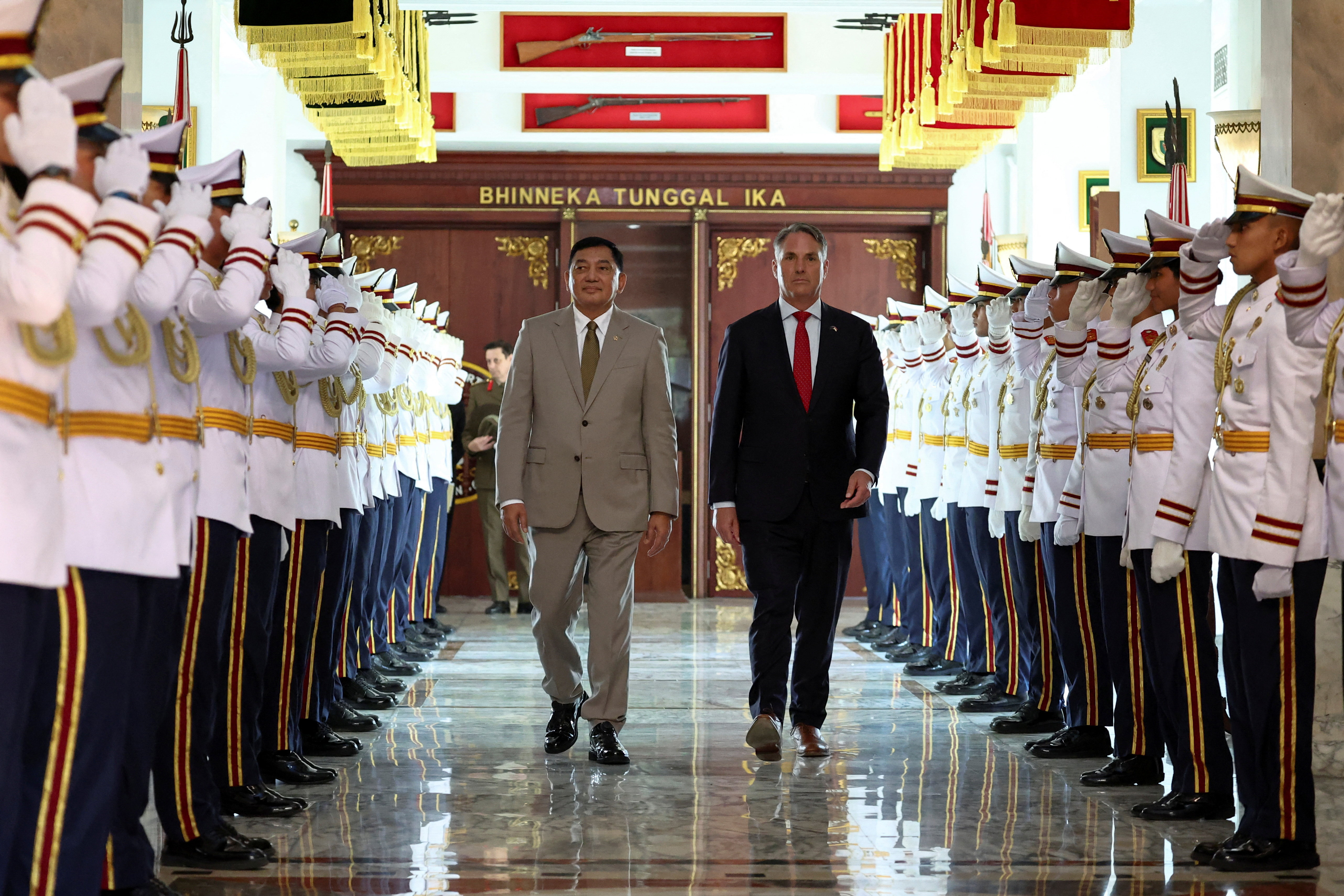 Australian Deputy Prime Minister and Minister for Defense Richard Marles meets Indonesia's Defence Minister Sjafrie Sjamsoeddin in Jakarta