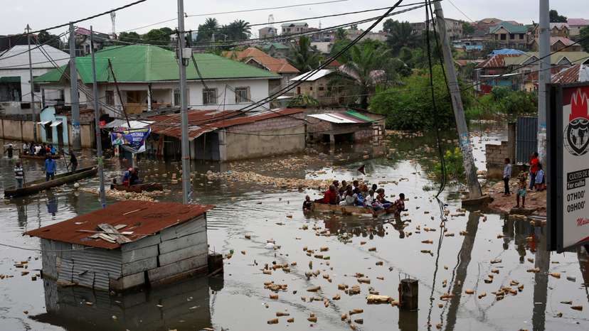 Congo River basin submerged by floods