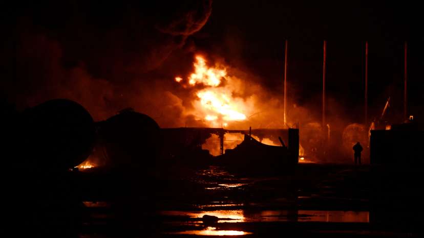 FILE PHOTO: Aftermath of recent shelling in Donetsk