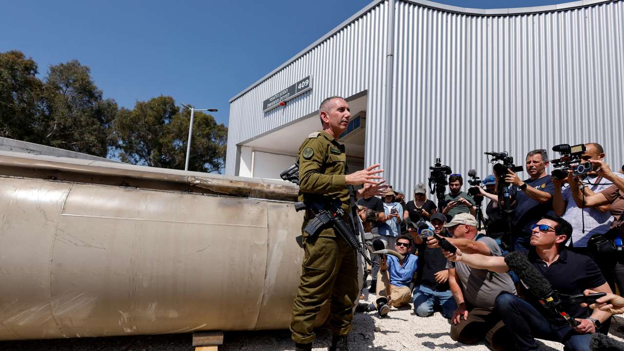 FILE PHOTO: Israeli military spokesperson Rear Admiral Daniel Hagari