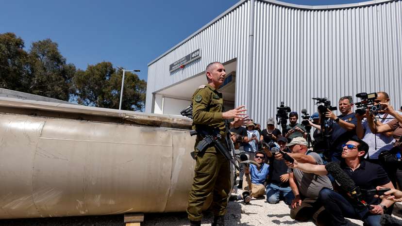 FILE PHOTO: Israeli military spokesperson Rear Admiral Daniel Hagari