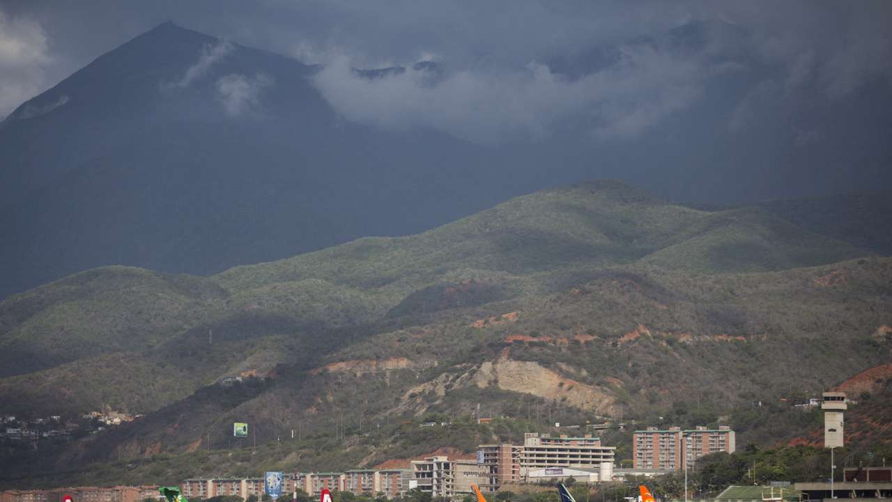 FILE PHOTO: Aircraft are seen at a runway on the Simon Bolivar airport in Caracas