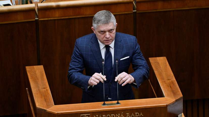 Slovakia's PM Fico attends a parliamentary session during a no-confidence vote against his government