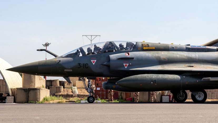 French fighter jet prepares to take off, as France starts the withdrawal of its military from Chad, in N'Djamena