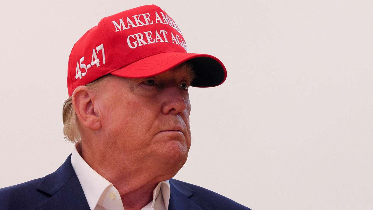 FILE PHOTO: Republican presidential nominee former U.S. President Donald Trump votes on Election Day in Palm Beach
