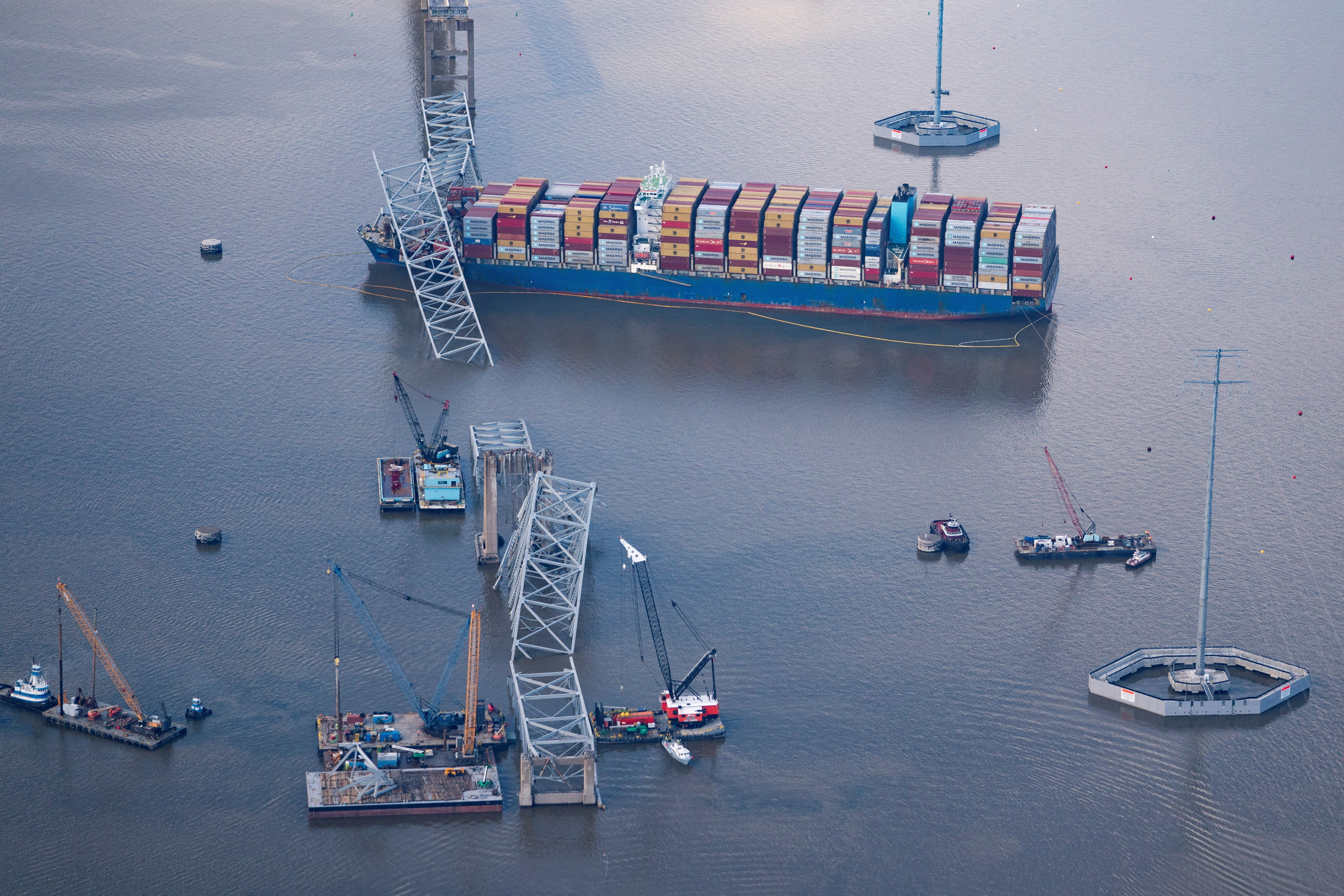FILE PHOTO: The collapsed Francis Scott Key Bridge in Baltimore