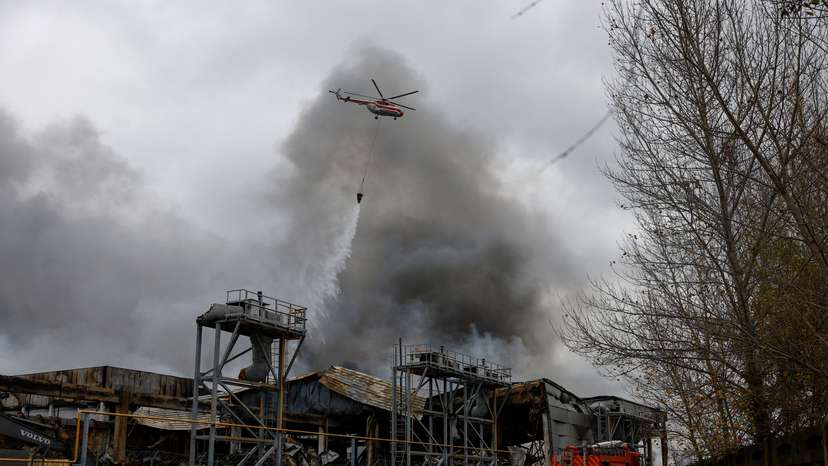 Aftermath of a Russian missile attack in Kyiv