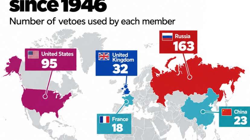 Russia and Soviet Union account for 163 UN Security Council vetoes since 1946