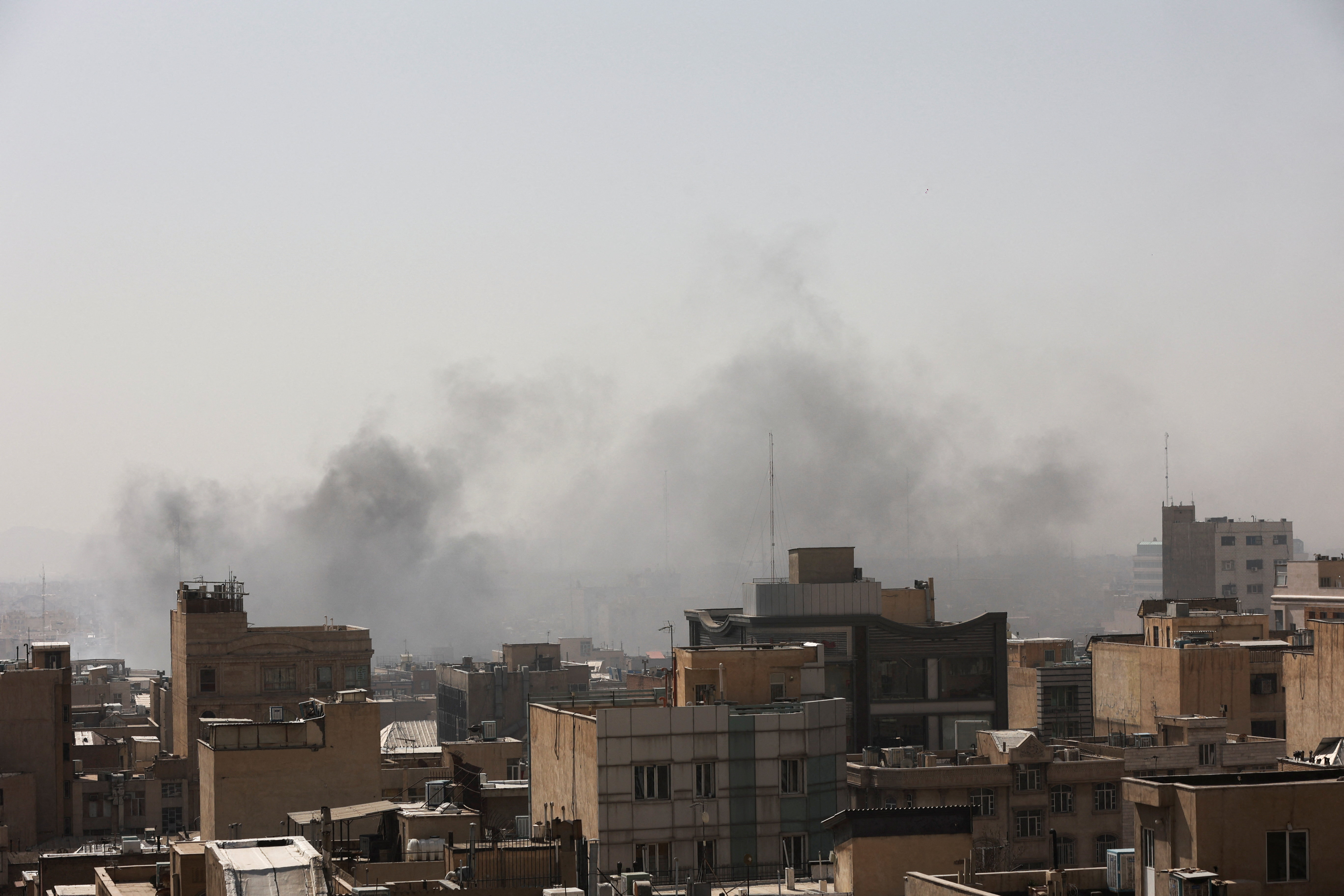 Aftermath of strike in Tehran