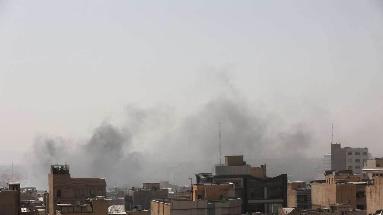 Aftermath of strike in Tehran