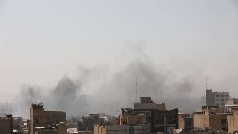 Aftermath of strike in Tehran