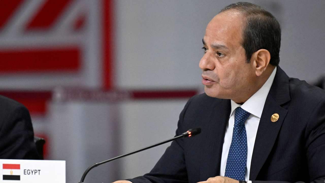 FILE PHOTO: Egyptian President Abdel Fattah al-Sisi attends the extended format meeting of the BRICS summit in Kazan.