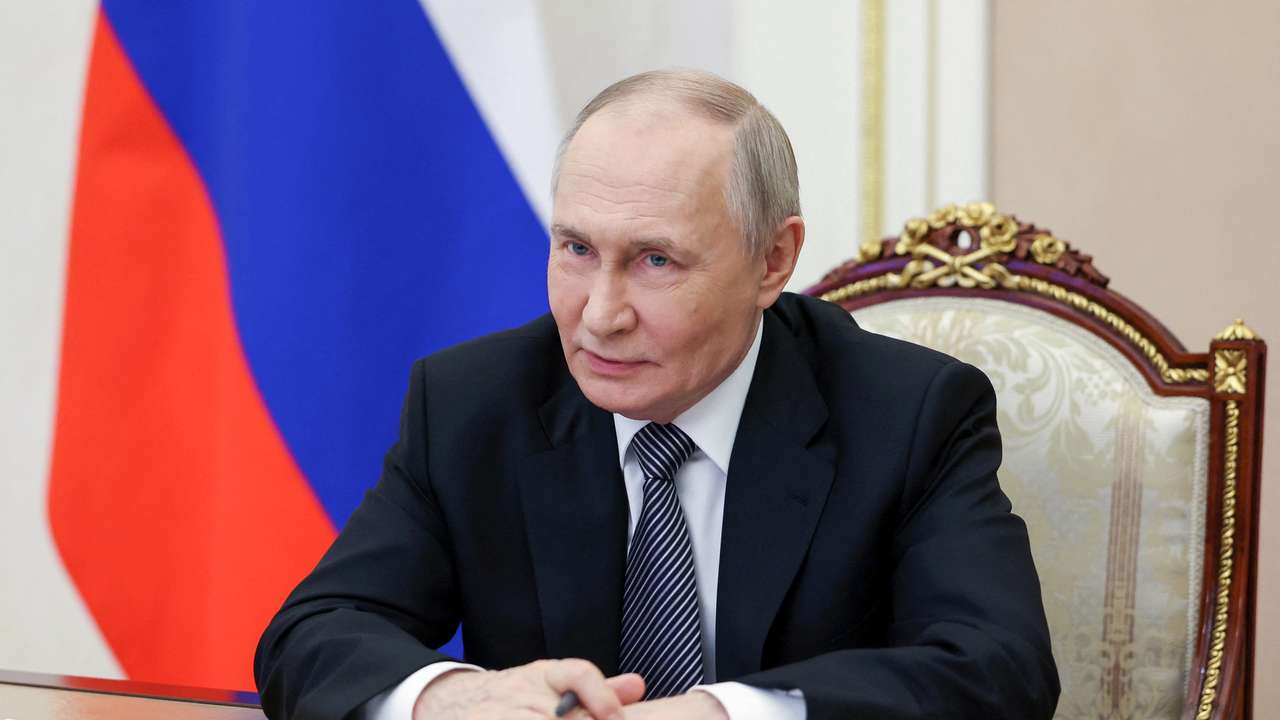 Russian President Putin attends a meeting in Moscow