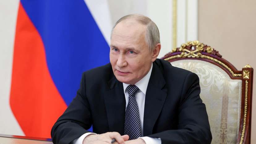 Russian President Putin attends a meeting in Moscow