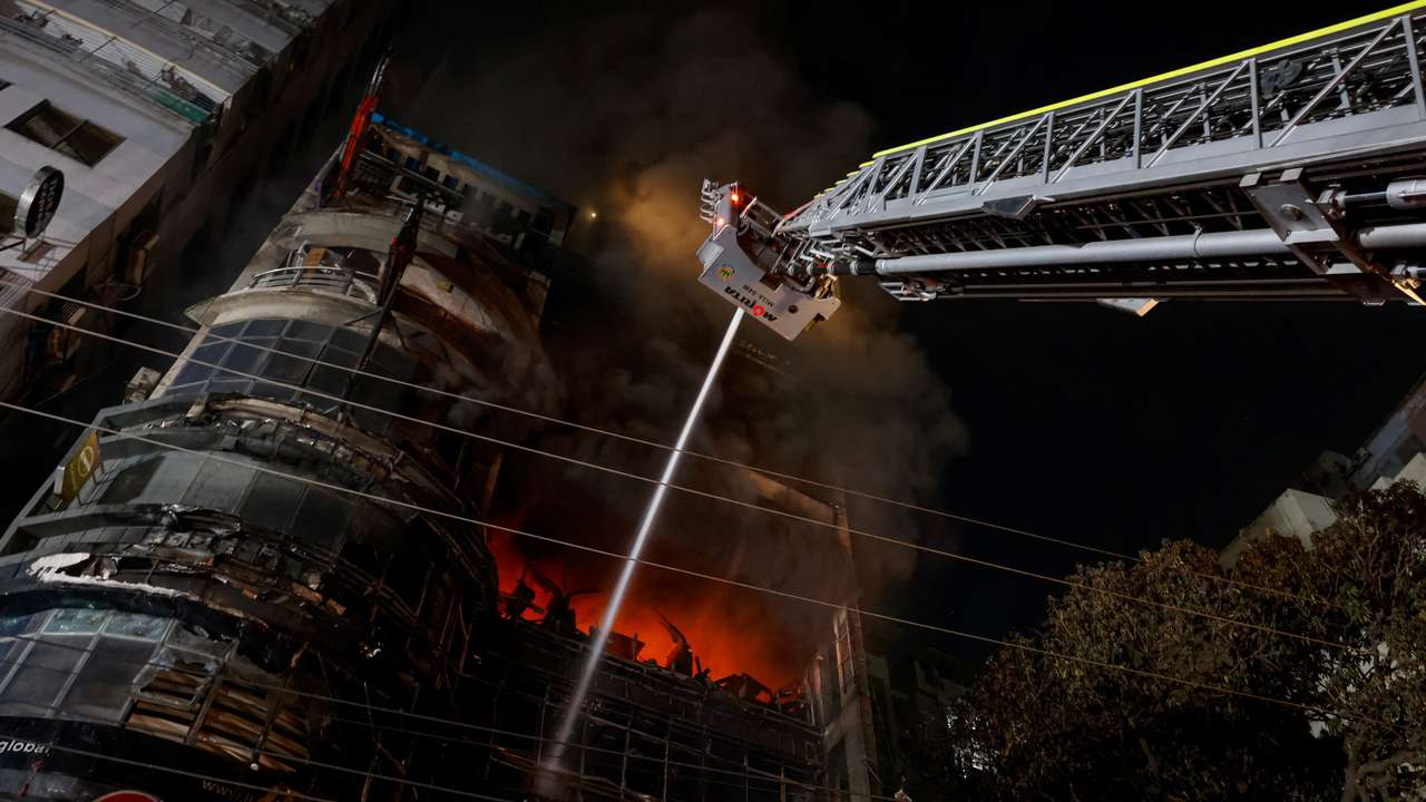FILE PHOTO: Fire broke out in a multi storey building in Dhaka