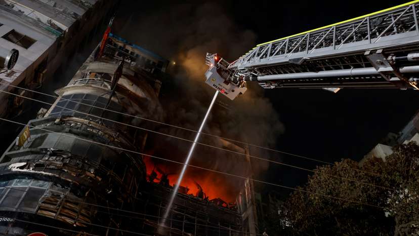 FILE PHOTO: Fire broke out in a multi storey building in Dhaka
