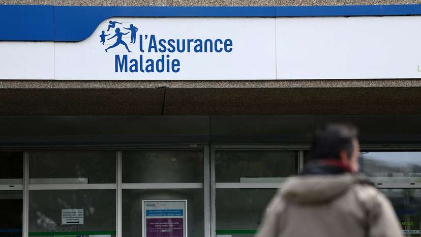 FILE PHOTO: Logo of l'Assurance Maladie (French Health Insurance) in Nantes