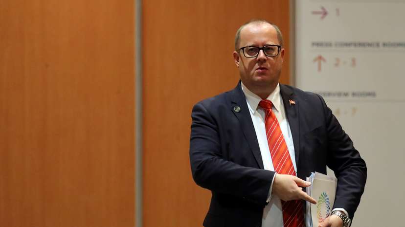 Finance minister of the EU Presidency Fuchs walks at the G20 Meeting of Finance Ministers in Buenos Aires