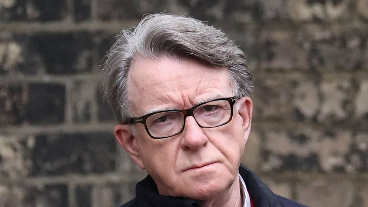 Former British ambassador to the U.S. Peter Mandelson leaves his residence in London