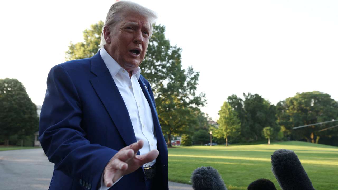 U.S. President Trump departs to attend the NATO Summit in The Hague, at the White House in Washington, D.C.