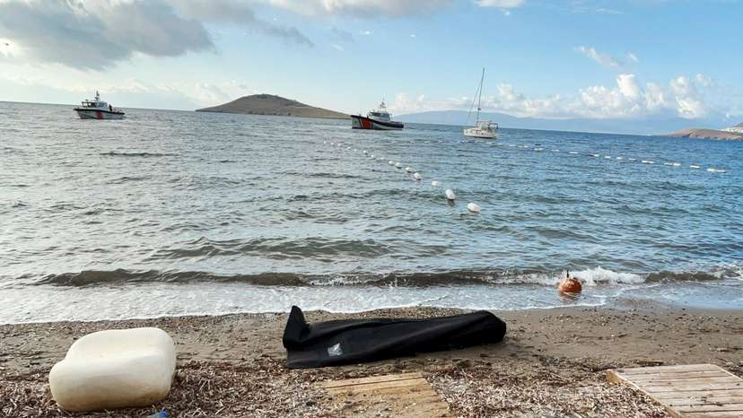 A migrant boat sinks off Bodrum in western Turkey