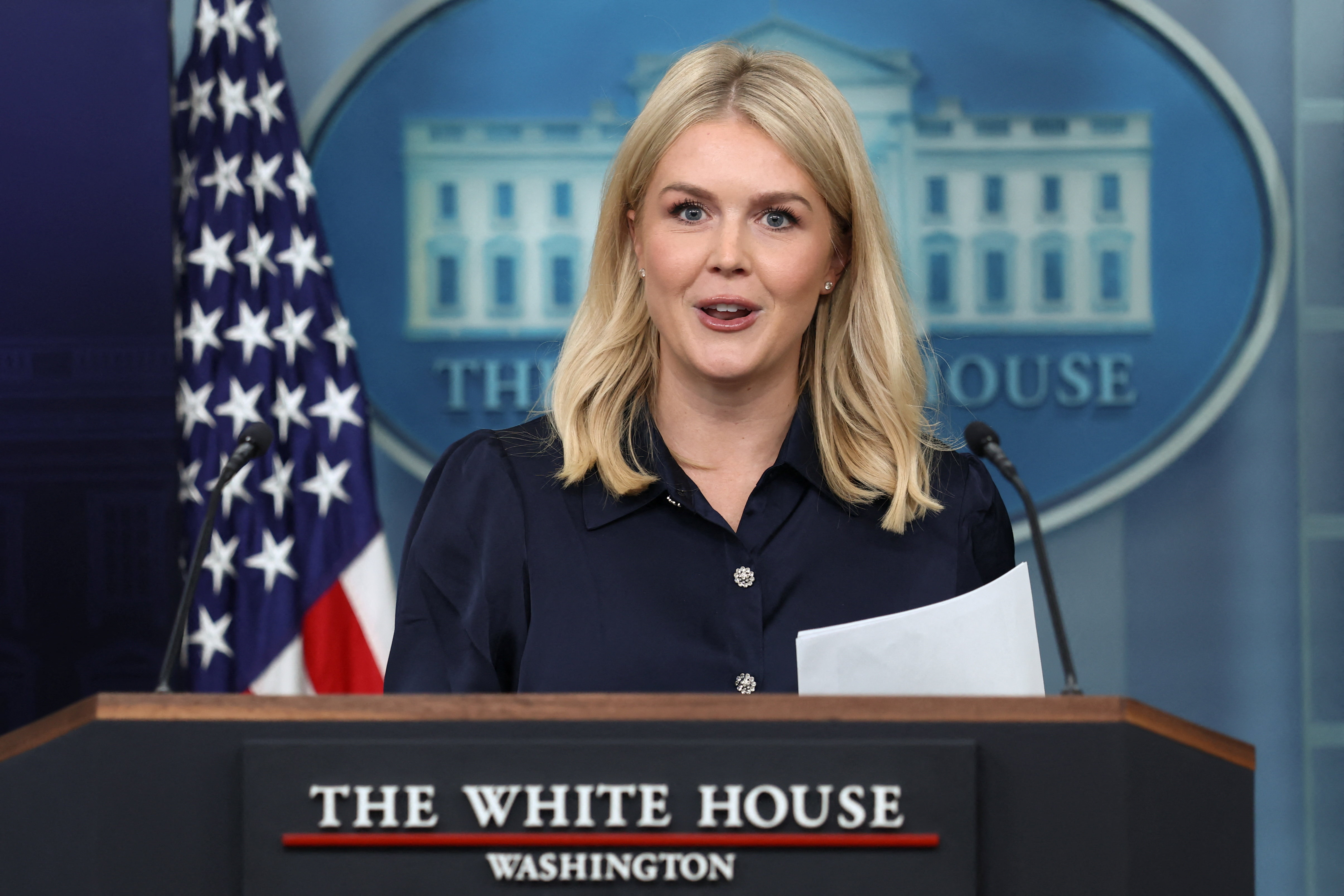 Press briefing at the White House in Washington, D.C.