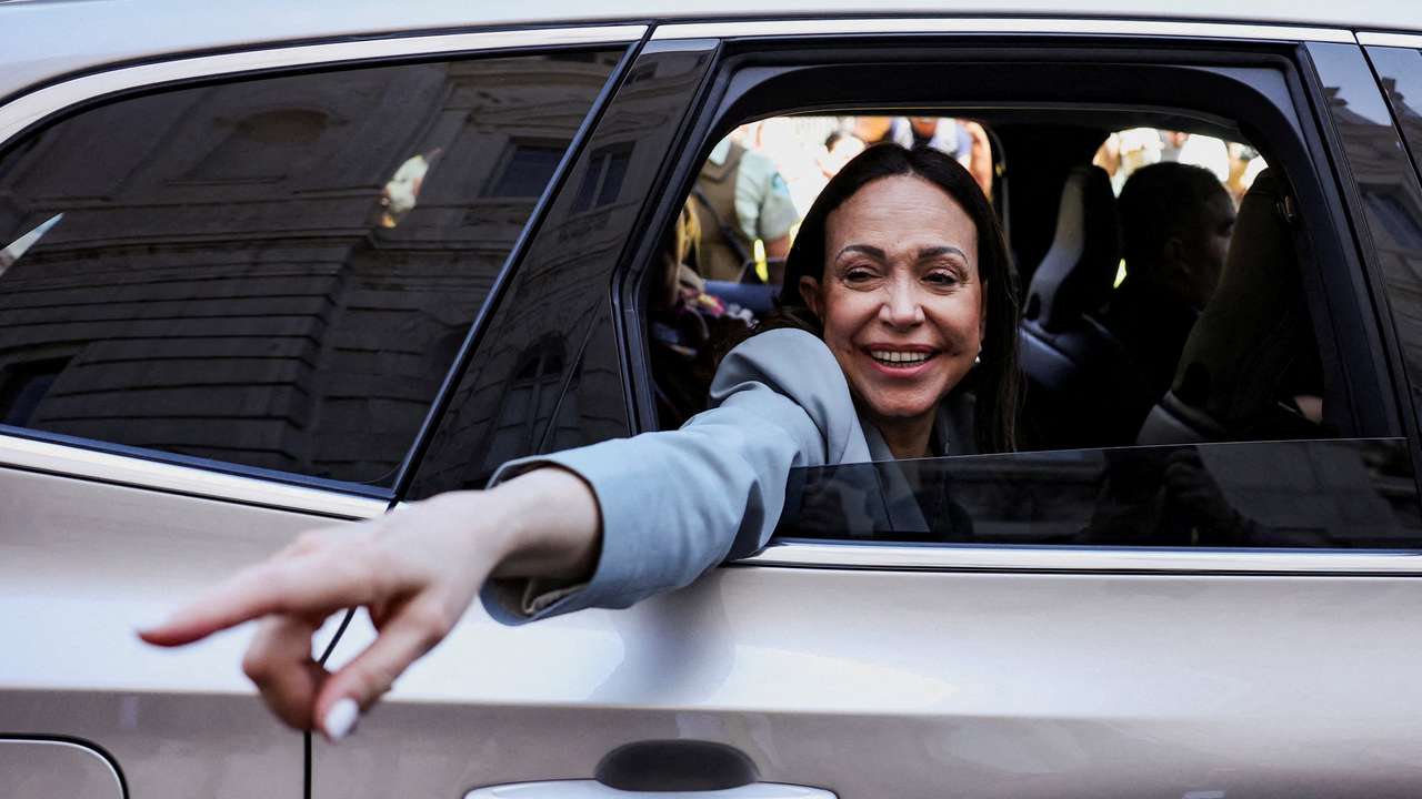 Venezuelan opposition leader Maria Corina Machado visits Chile