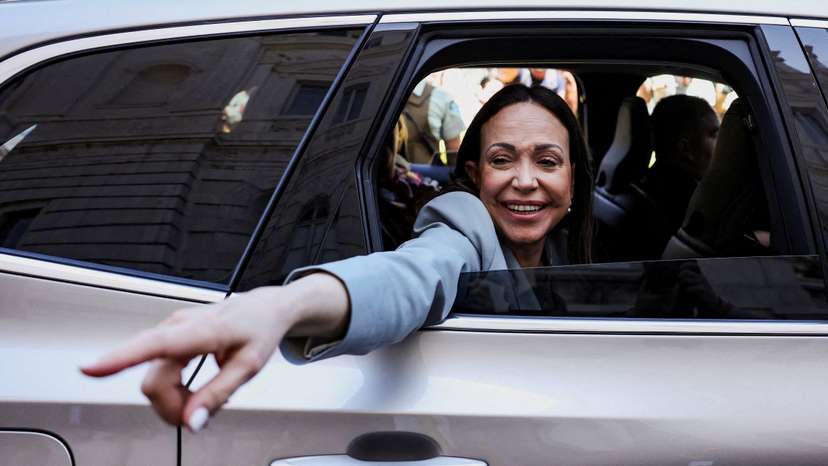 Venezuelan opposition leader Maria Corina Machado visits Chile