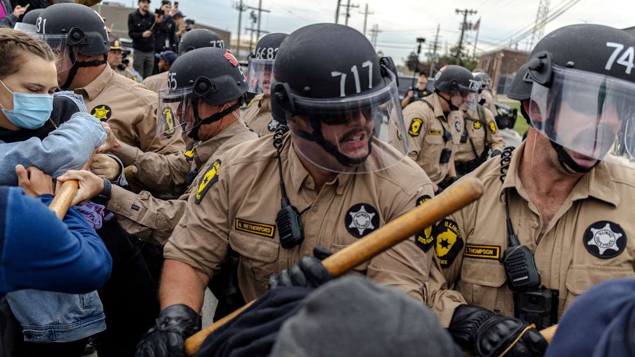 FILE PHOTO: Protesters gather outside of the Broadview ICE facility